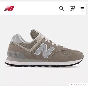 New balance 574- women 10.5 and grey with white